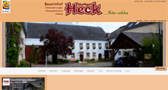 Desktop Screenshot of bauernhof-heck.de